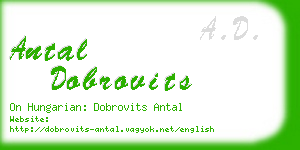 antal dobrovits business card